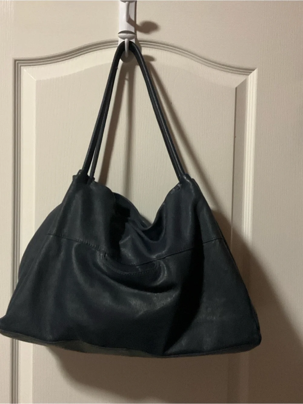 HOBO navy Leather Hobo Bag